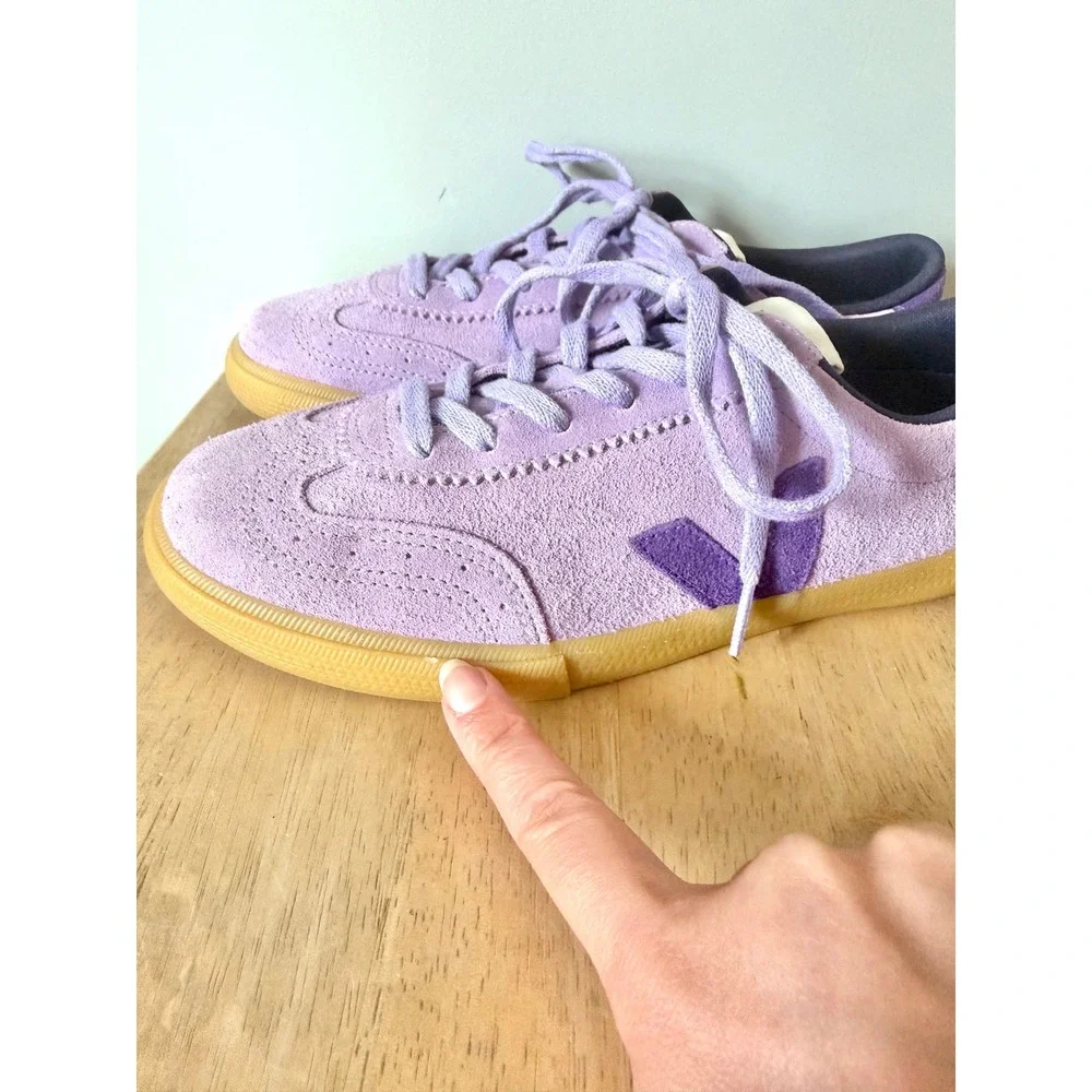 Veja Volley Low Top Suede Gum Sole Sneakers Purple Unisex | Men's 7 Women's 9